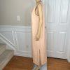 DKNY Linen Maxi Dress M Flamingo Sleeveless Relaxed Slit Loungewear Flattering