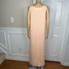 DKNY Linen Maxi Dress M Flamingo Sleeveless Relaxed Slit Loungewear Flattering