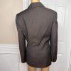 ANNE KLEIN Women Brown Striped Lined Single Wool Polyester Blazer Size 14