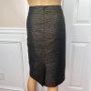JOHN MEYER 2PC Black Gold Metallic Acrylic Wool Blend Cocktail Skirt Suit SZ 12