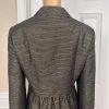 JOHN MEYER 2PC Black Gold Metallic Acrylic Wool Blend Cocktail Skirt Suit SZ 12