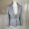 Le Suit Polyester Blazer Size 14P Gray Single Breasted Lined 1PC Women
