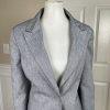 Le Suit Polyester Blazer Size 14P Gray Single Breasted Lined 1PC Women
