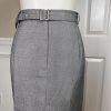 Cool Chic Women Polyester Rayon Skirt Suit Size 10 Gray Lined Belted 2PC