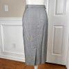 Cool Chic Women Polyester Rayon Skirt Suit Size 10 Gray Lined Belted 2PC