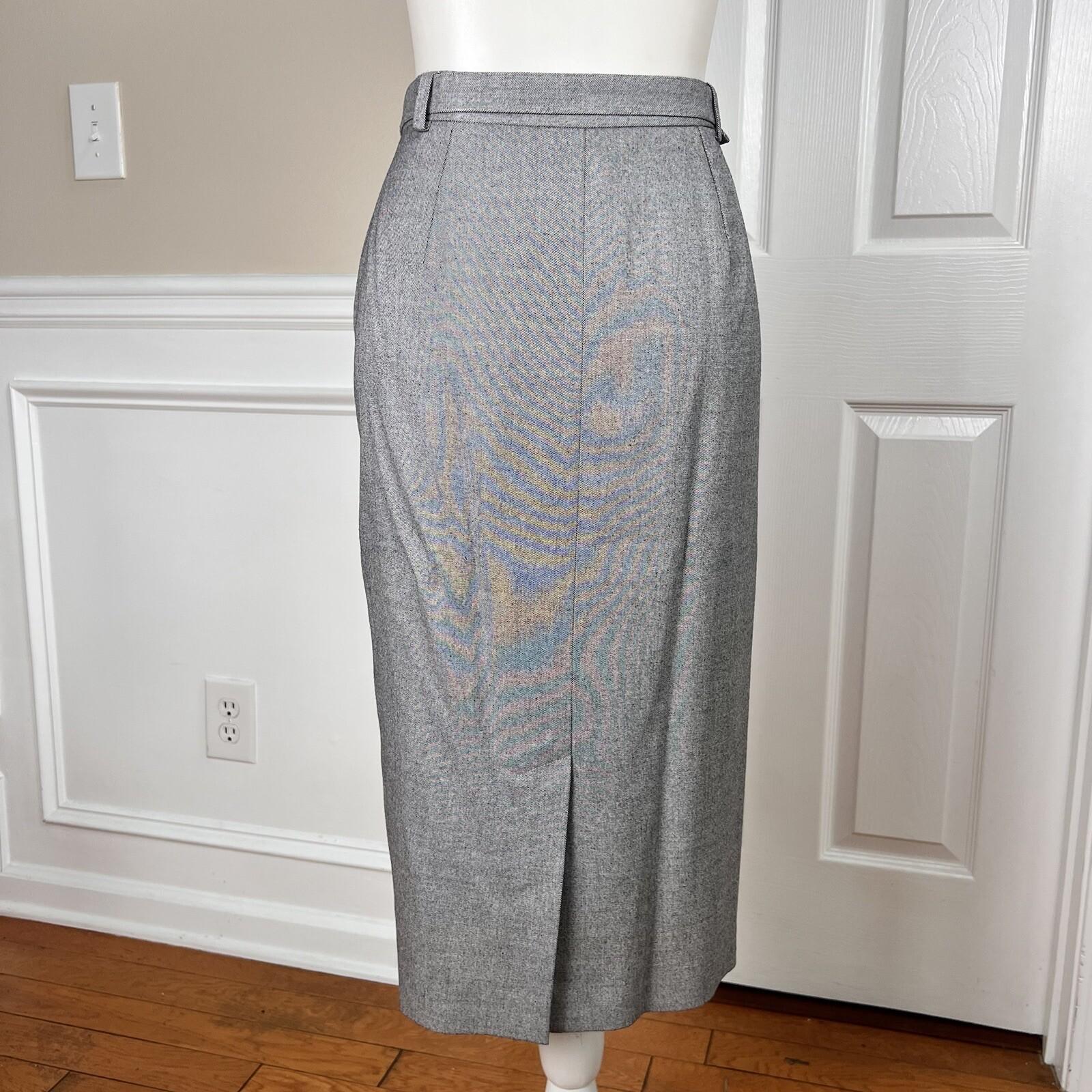 Cool Chic Women Polyester Rayon Skirt Suit Size 10 Gray Lined Belted 2PC