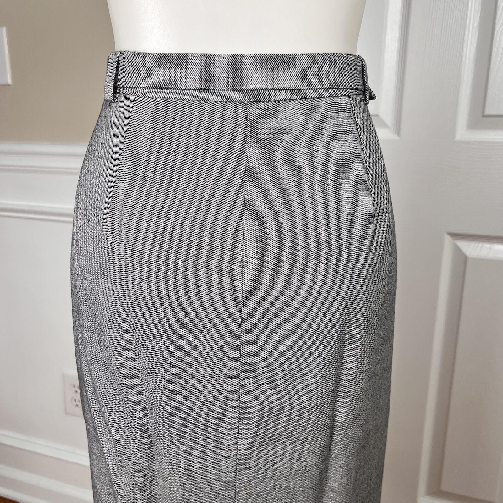 Cool Chic Women Polyester Rayon Skirt Suit Size 10 Gray Lined Belted 2PC