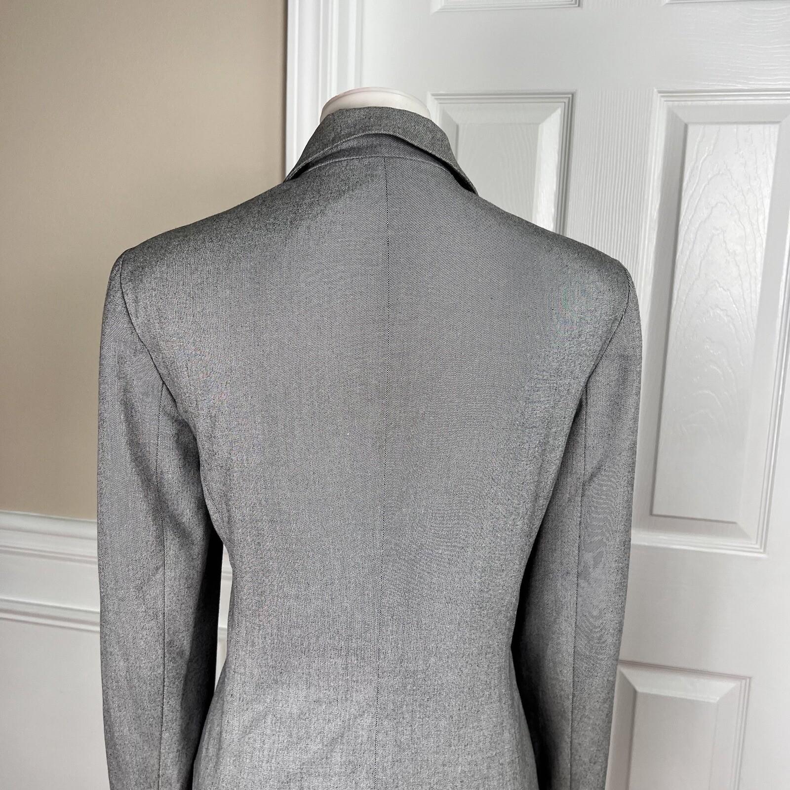 Cool Chic Women Polyester Rayon Skirt Suit Size 10 Gray Lined Belted 2PC