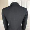 Anne Klein Polyester Blazer Size 8P Black Single Breasted Ruffle Collar Lined