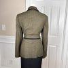 Kasper Women Polyester  Skirt Suit Size 8 Dark Green Black Lined Belted 2PC