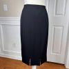 Kasper Women Polyester  Skirt Suit Size 8 Dark Green Black Lined Belted 2PC
