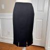 Kasper Women Polyester  Skirt Suit Size 8 Dark Green Black Lined Belted 2PC