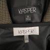 Kasper Women Polyester  Skirt Suit Size 8 Dark Green Black Lined Belted 2PC