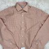 Peter Millar Button Up Shirt Size 15S Long Orange NanoLuxe Check Classic New