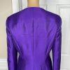 10-662.jpg Diana Polyester Skirt Suit Top Size 8 Purple Tiered Ruffle Elastic Waist 3PC New