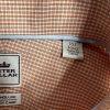 Peter Millar Button Up Shirt Size 15S Long Orange NanoLuxe Check Classic New