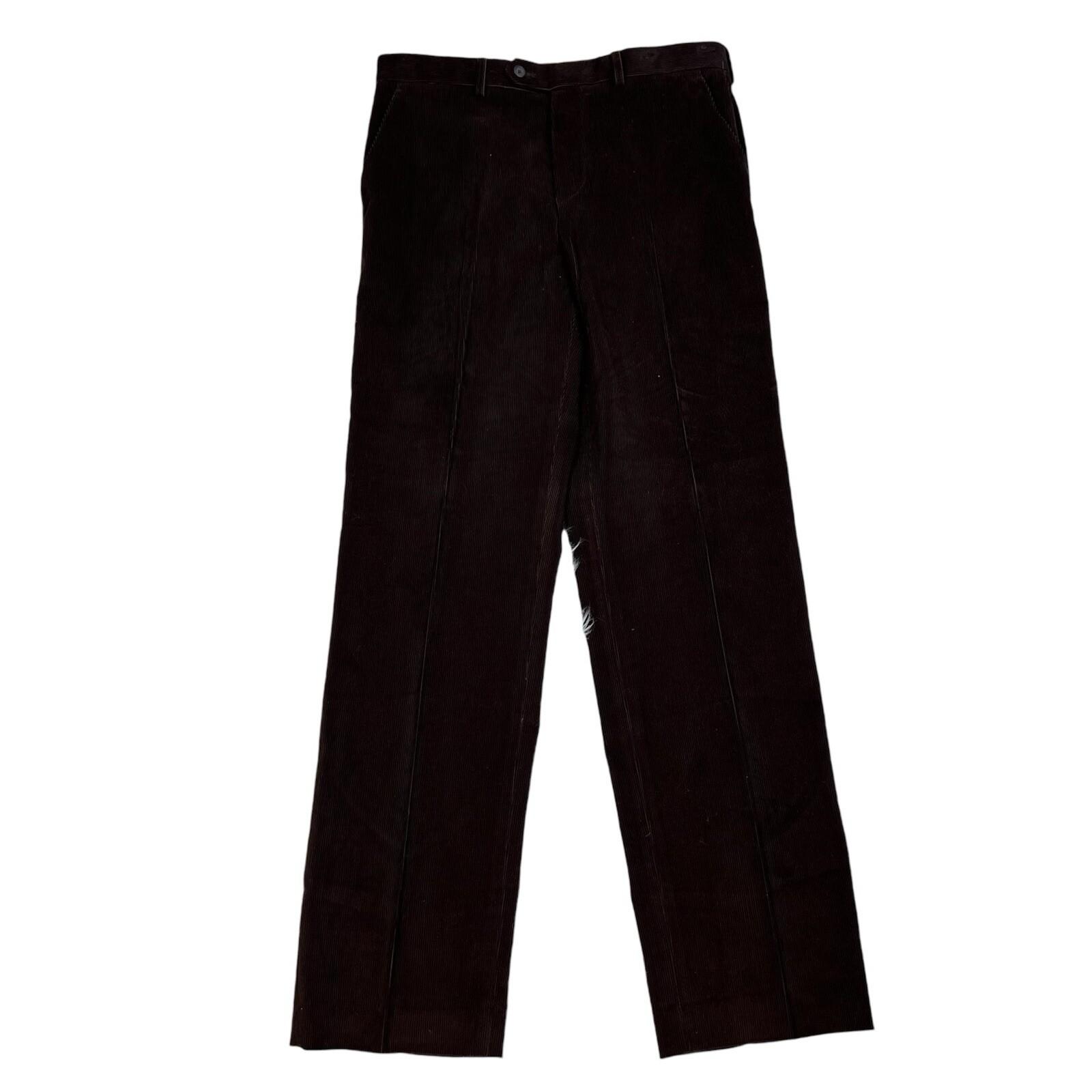 Lauren Ralph Lauren Men Velour Velvet Dress Pants Size 32x32 Brown Career New