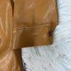 Asos Design Leather Look Jumpsuit Size 8 Caramel Faux leather Belted New