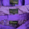 10-664.jpg Diana Polyester Skirt Suit Top Size 8 Purple Tiered Ruffle Elastic Waist 3PC New