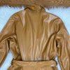 Asos Design Leather Look Jumpsuit Size 8 Caramel Faux leather Belted New