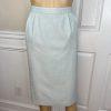 Kasper ASL Vintage Polyester Skirt Suit Size 10 Ice Blue Short Sleeve Career 2PC