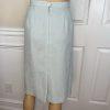 Kasper ASL Vintage Polyester Skirt Suit Size 10 Ice Blue Short Sleeve Career 2PC