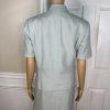 Kasper ASL Vintage Polyester Skirt Suit Size 10 Ice Blue Short Sleeve Career 2PC