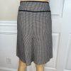 Ann Taylor Loft Cotton Skirt Suit Size 6 Beige Black Lined Career Pockets 2PC