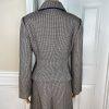 Ann Taylor Loft Cotton Skirt Suit Size 6 Beige Black Lined Career Pockets 2PC