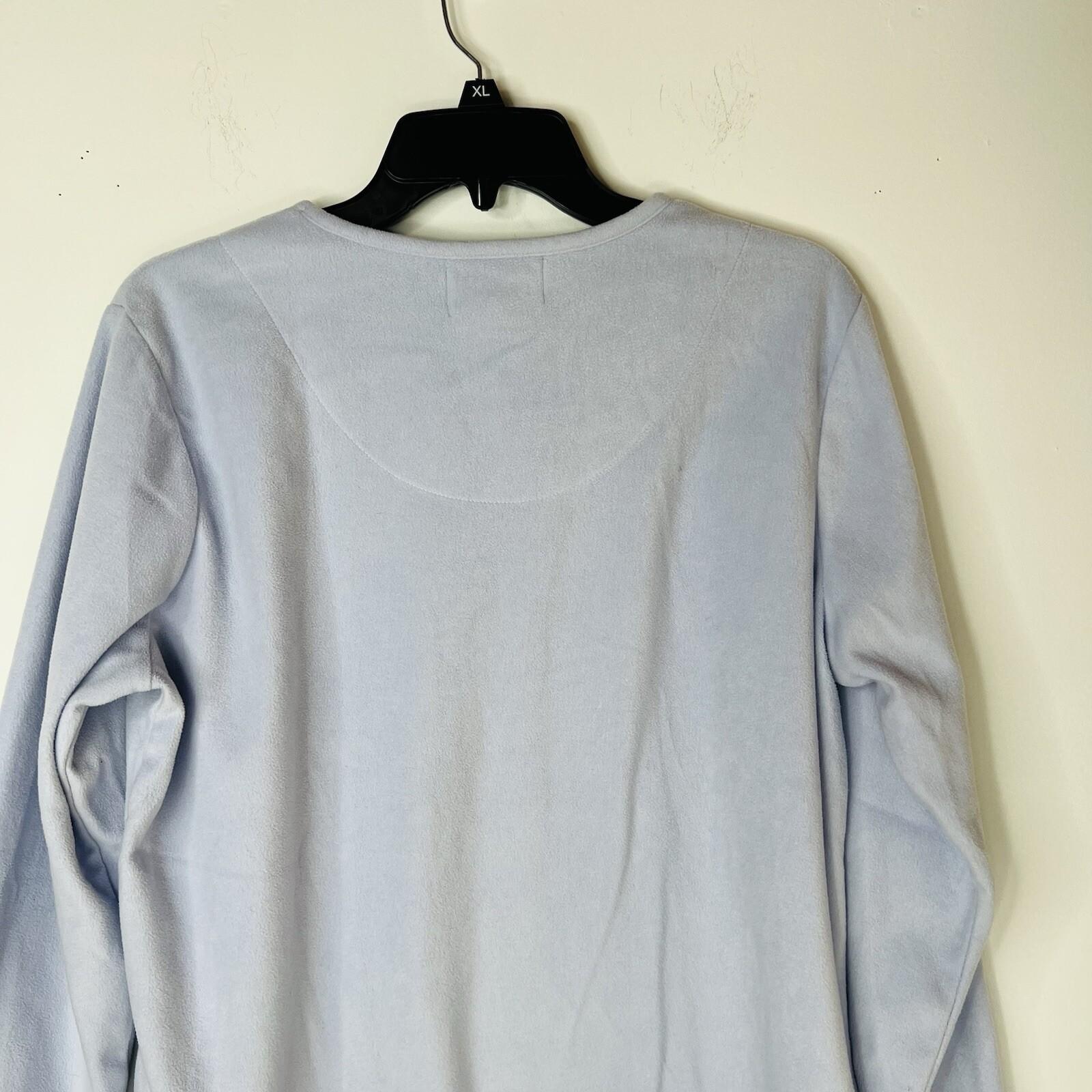 Oscar de la Renta Women Size M Periwinkle Long Sleeve Crew Neck Pullover Sweater