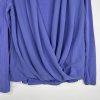 Soft Surroundings Anouk Top Blouse Size XL Periwinkle V Neck Front Drape