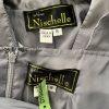 Nina Nischelle Polyester Lace Sheath Dress Cropped Suit Size 8 Silver 2PC