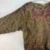 Vintage Giallo Napoli  Blouse Size L Artsy Floral Embroidered Weaving Country