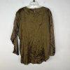 Vintage Giallo Napoli  Blouse Size L Artsy Floral Embroidered Weaving Country