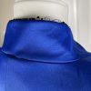 SANDRA DARREN Blue Polyester Beaded embroidered Stand Up Collar Blazer set SZ 12