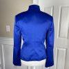 SANDRA DARREN Blue Polyester Beaded embroidered Stand Up Collar Blazer set SZ 12