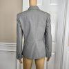 KASPER Polyester Viscose Spandex Pant Suit Size 10P Gray Striped Lined 2PC
