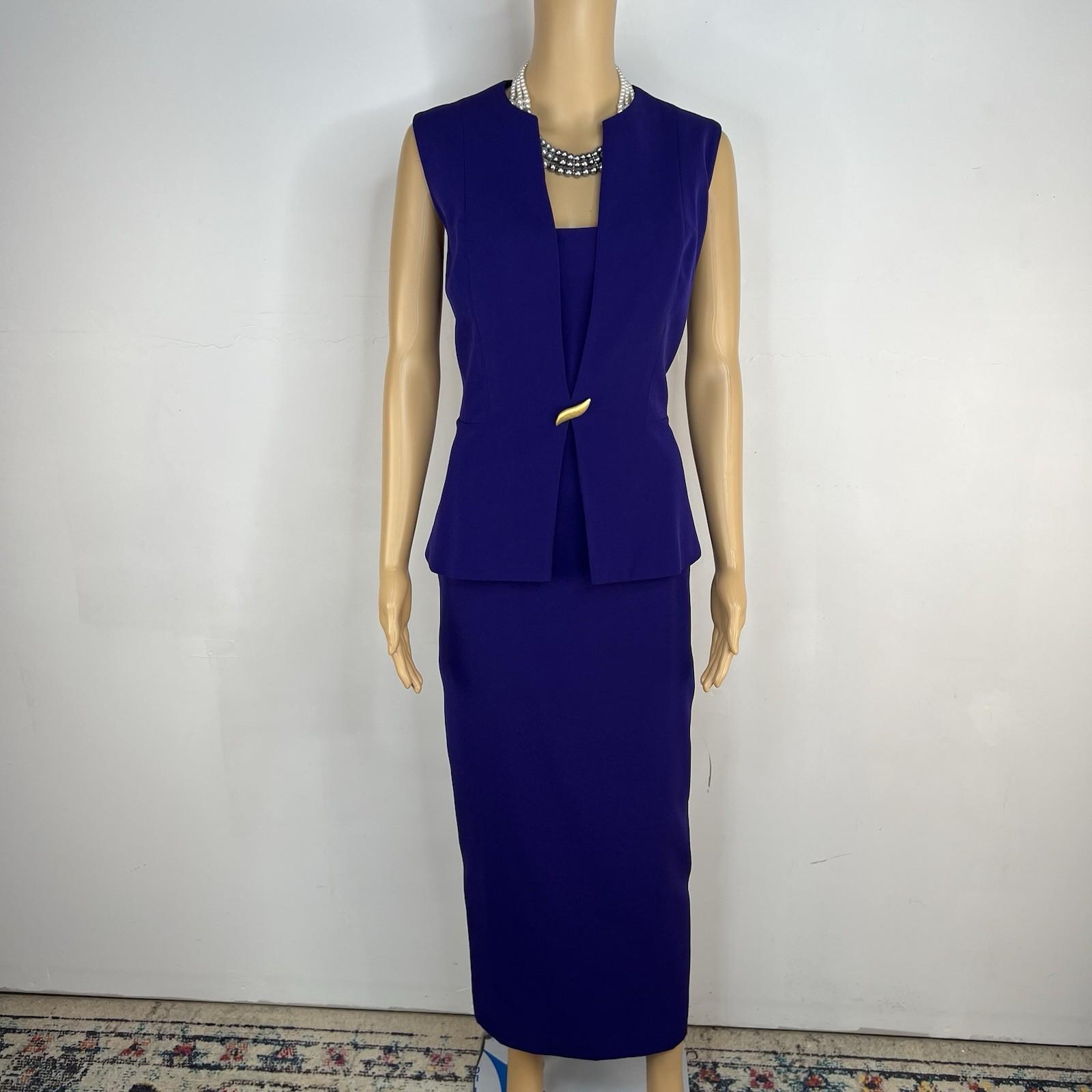 10-6721.jpg Evan Picone Vintage 80s Midi Dress Size 10 A line Sleeveless Feminine Tiered