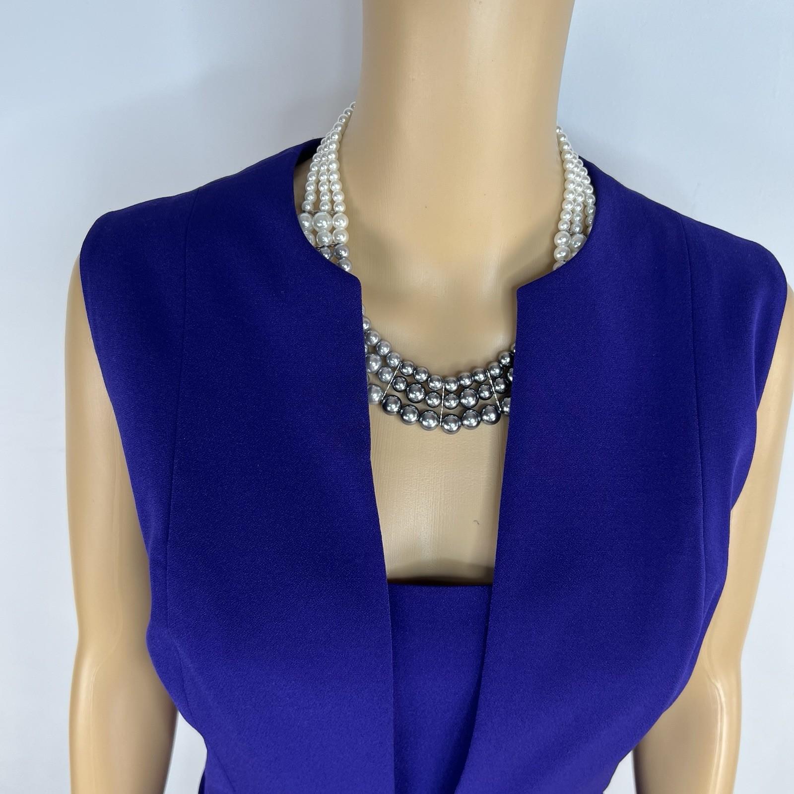 10-6724.jpg Evan Picone Vintage 80s Midi Dress Size 10 A line Sleeveless Feminine Tiered