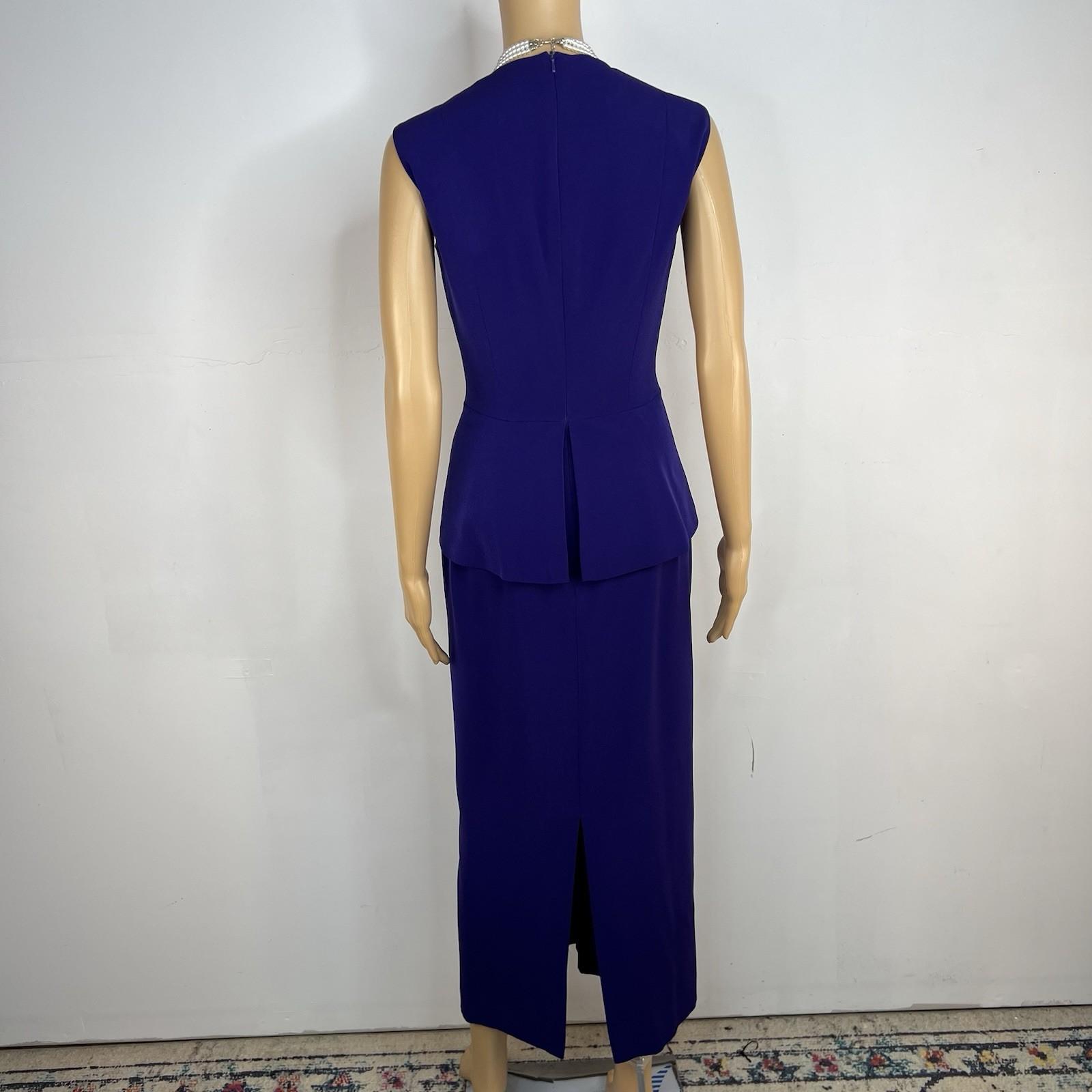 10-6725.jpg Evan Picone Vintage 80s Midi Dress Size 10 A line Sleeveless Feminine Tiered