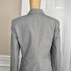 KASPER Polyester Viscose Spandex Pant Suit Size 10P Gray Striped Lined 2PC