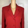 Le Suit Women Polyester Skirt Suit Size 8 Red Lined Notch Collar Business 2PC