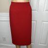 Le Suit Women Polyester Skirt Suit Size 8 Red Lined Notch Collar Business 2PC