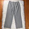 KASPER Polyester Viscose Spandex Pant Suit Size 10P Gray Striped Lined 2PC