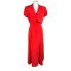 DANA BUCHMAN Silk Dress Cropped Size 4 Pink Fit Flare Minimalist Square Neck 2PC
