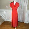 DANA BUCHMAN Silk Dress Cropped Size 4 Pink Fit Flare Minimalist Square Neck 2PC