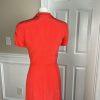 DANA BUCHMAN Silk Dress Cropped Size 4 Pink Fit Flare Minimalist Square Neck 2PC