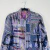Vintage Sandy Starkman Artsy Jacket M Embroidered Crochet Patchwork Gray Pink