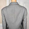 Le Suit Women  Polyester Pant Suit Size 16 Gray Lined Notch Collar Career 2PC