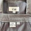 Le Suit Women  Polyester Pant Suit Size 16 Gray Lined Notch Collar Career 2PC